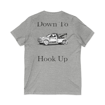 Down To Hook Up Unisex Short Sleeve V-Neck Tee