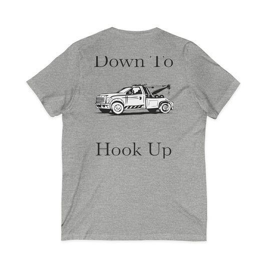 Down To Hook Up Unisex Short Sleeve V-Neck Tee
