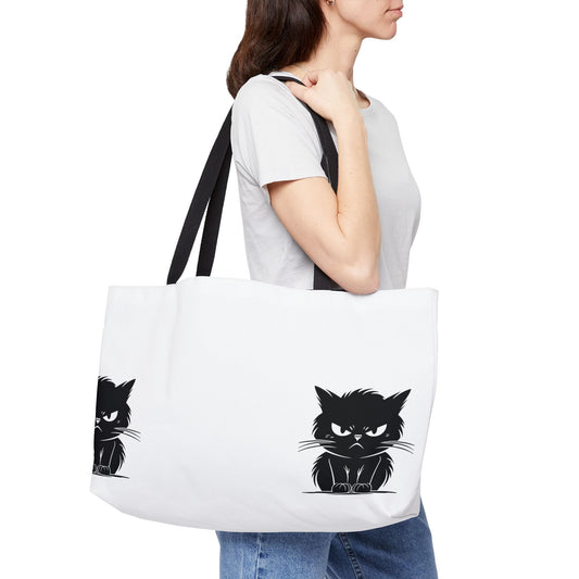 Angry Cat Weekender Tote Bag