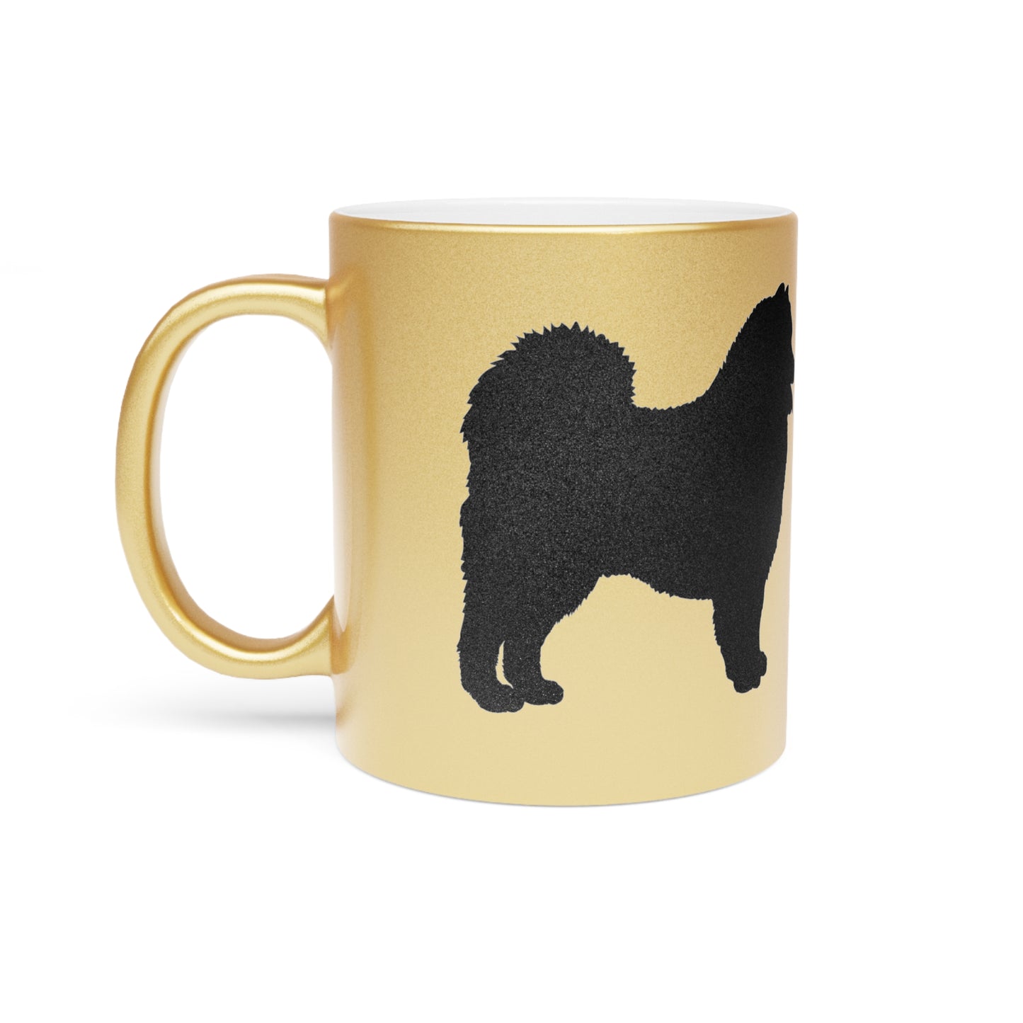 Samoyed Silhouette Metallic Coffee Mug