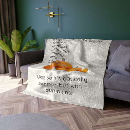 Fall In The South Crushed Velvet Blanket