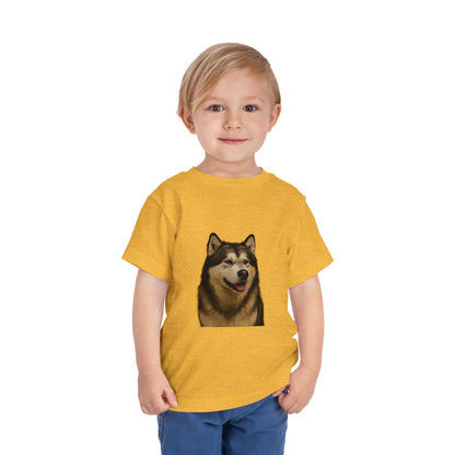 Malamute Head Toddler Unisex Short Sleeve Crewneck Tee