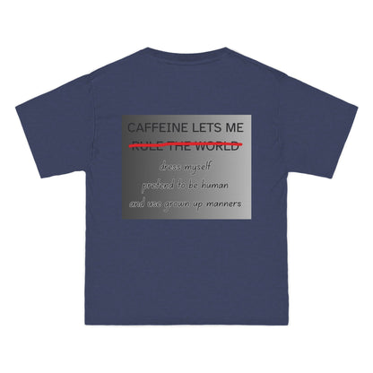Caffeine Lets Me Men's Short-Sleeve Crewneck Tee