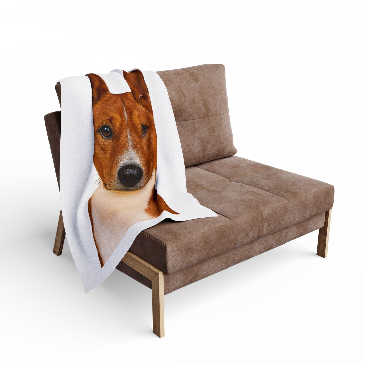 Basenji Head Arctic Fleece Blanket