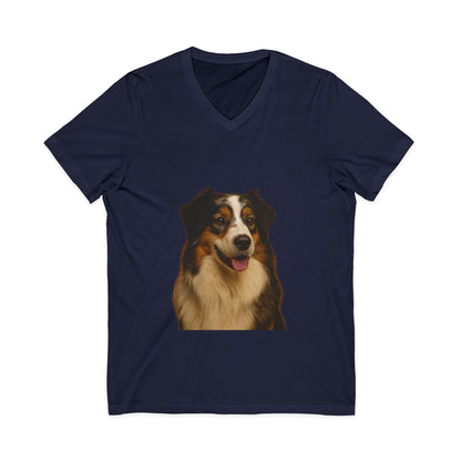 Aussie Head Unisex Short Sleeve V-Neck Tee