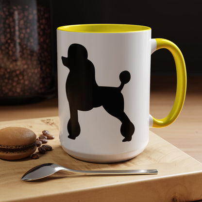 Poodle Silhouette 2-Tone Coffee Mug