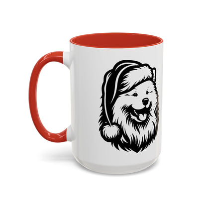 Santa Paws Samoyed 2-Tone Coffee Mug