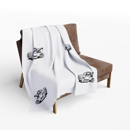 Wheel Lift Tow Truck Arctic Fleece Blanket