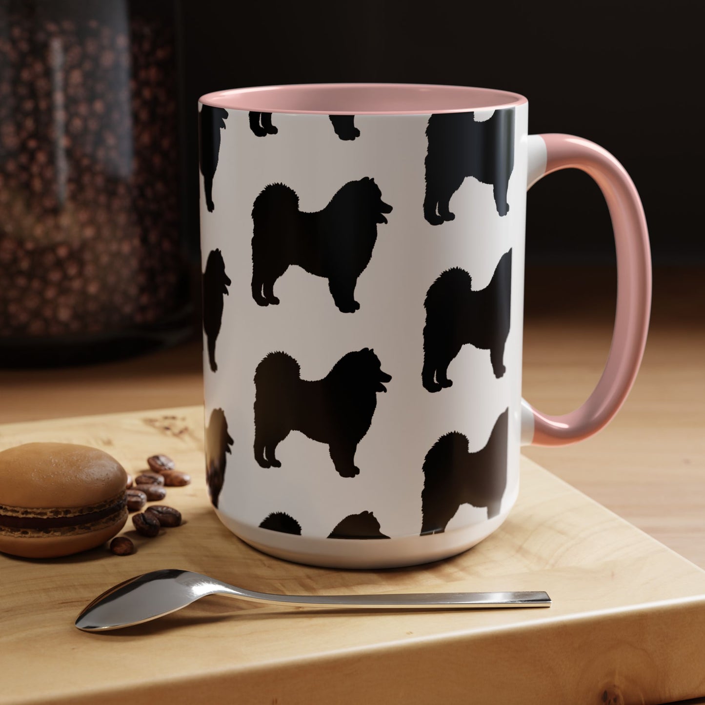 Samoyed Silhouette 2-Tone Coffee Mug