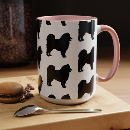 Samoyed Silhouette 2-Tone Coffee Mug