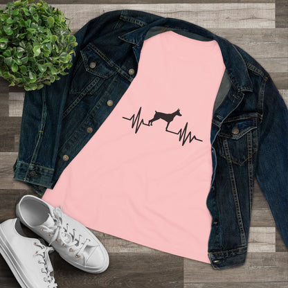 My Heart Beats For Dobermans Women's Short Sleeve Crewneck Tee