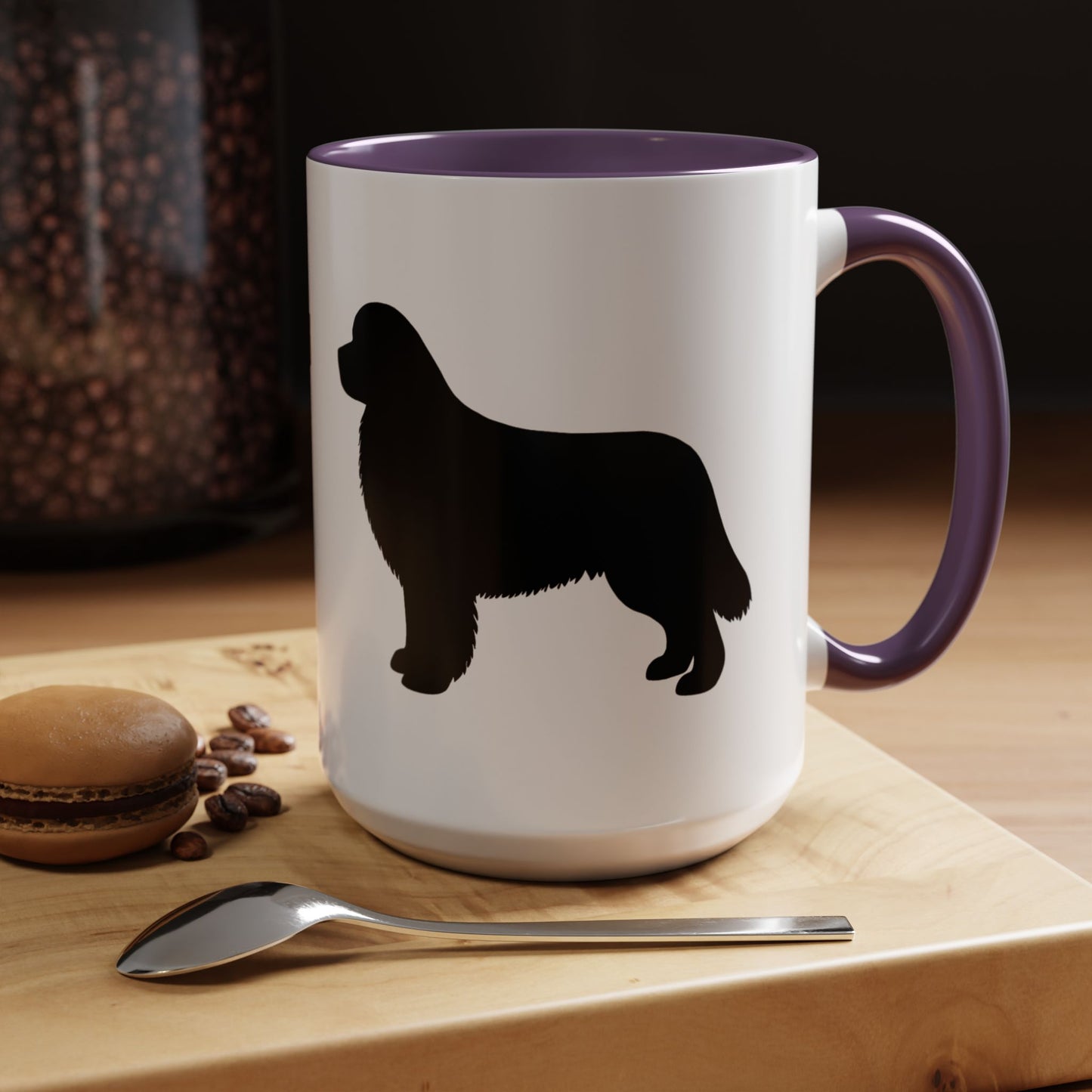 Newfie Silhouette 2-Tone Coffee Mug