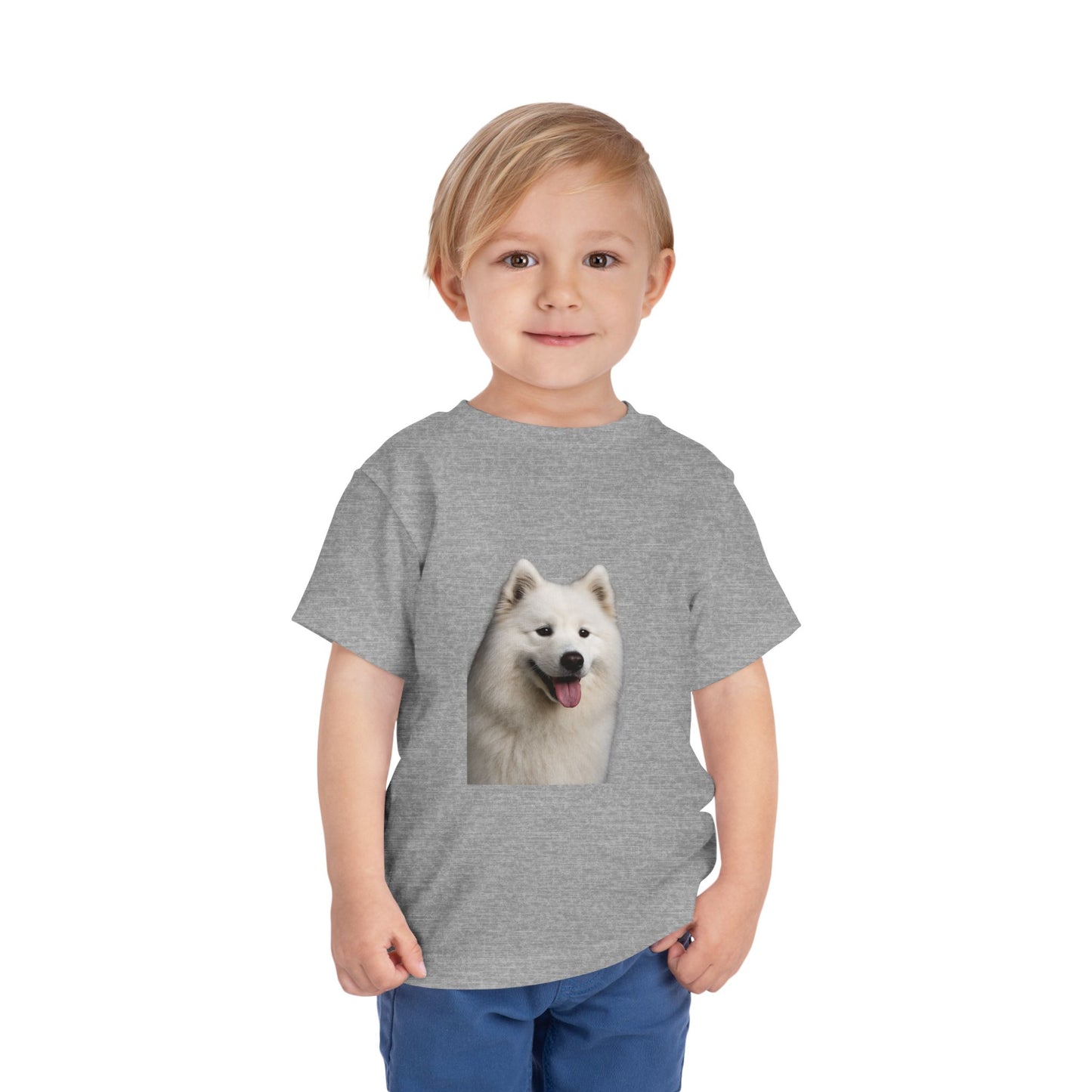 Samoyed Head Toddler Unisex Short Sleeve Crewneck Tee