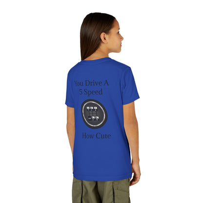 5 Speed How Cute Youth Unisex Short Sleeve Crewneck Tee
