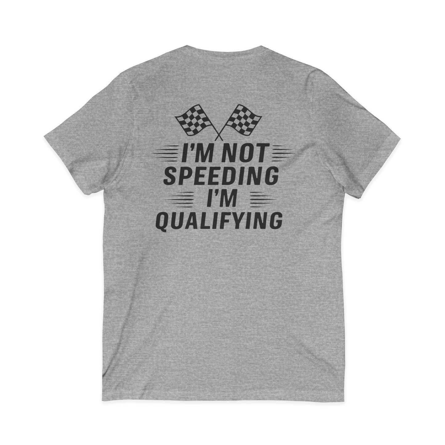I'm Qualifying Unisex Short Sleeve V-Neck Tee