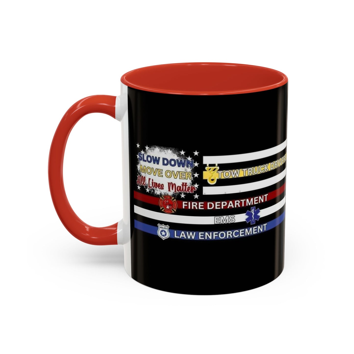 Slow Down Move Over Flag 2-Tone Coffee Mug