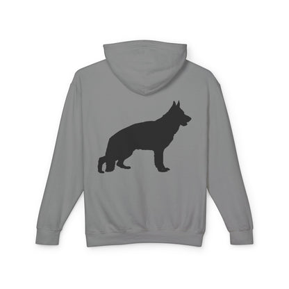 German Shepherd Silhouette Unisex Lightweight Hoodie