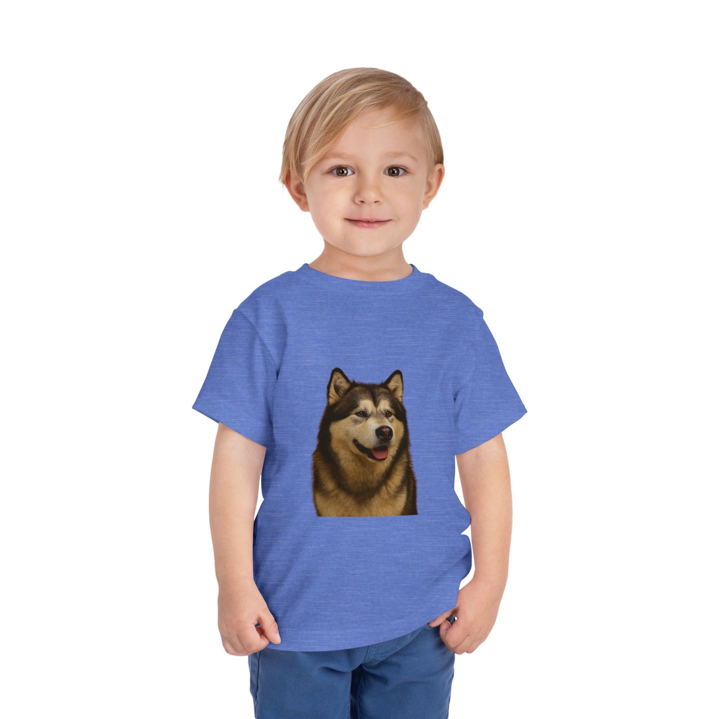 Malamute Head Toddler Unisex Short Sleeve Crewneck Tee