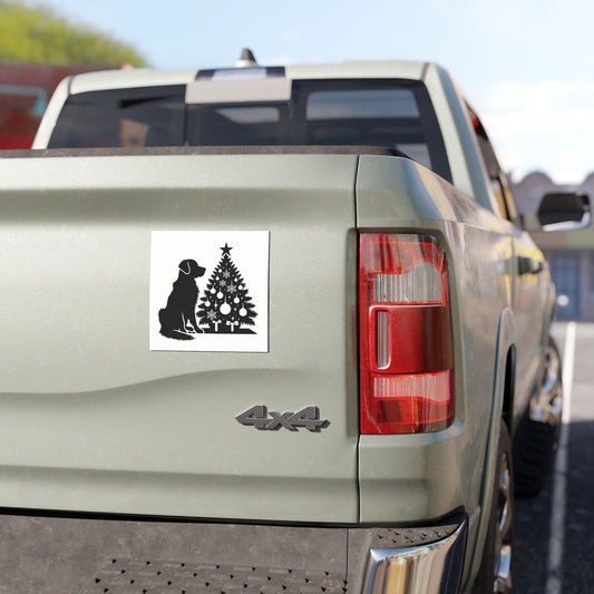 Golden Christmas Tree Indoor/Outdoor Magnet