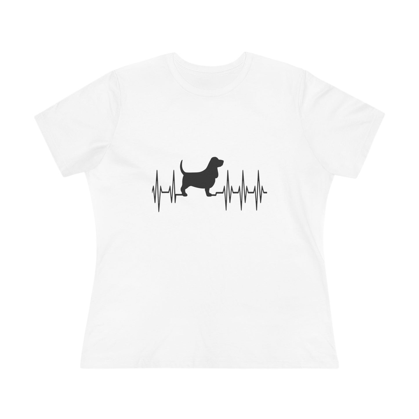 My Heart Beats For Bassets Women's Short Sleeve Crewneck Tee