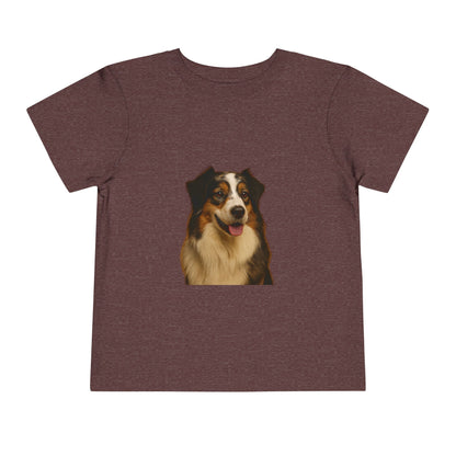 Aussie Head Toddler Unisex Short Sleeve Crewneck Tee