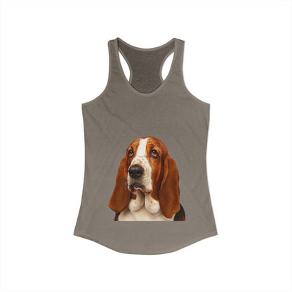 Basset Head Women's Racerback Tank