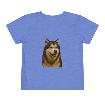 Malamute Head Toddler Unisex Short Sleeve Crewneck Tee