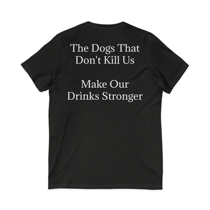 Drinks Stronger Unisex Short Sleeve V-Neck Tee