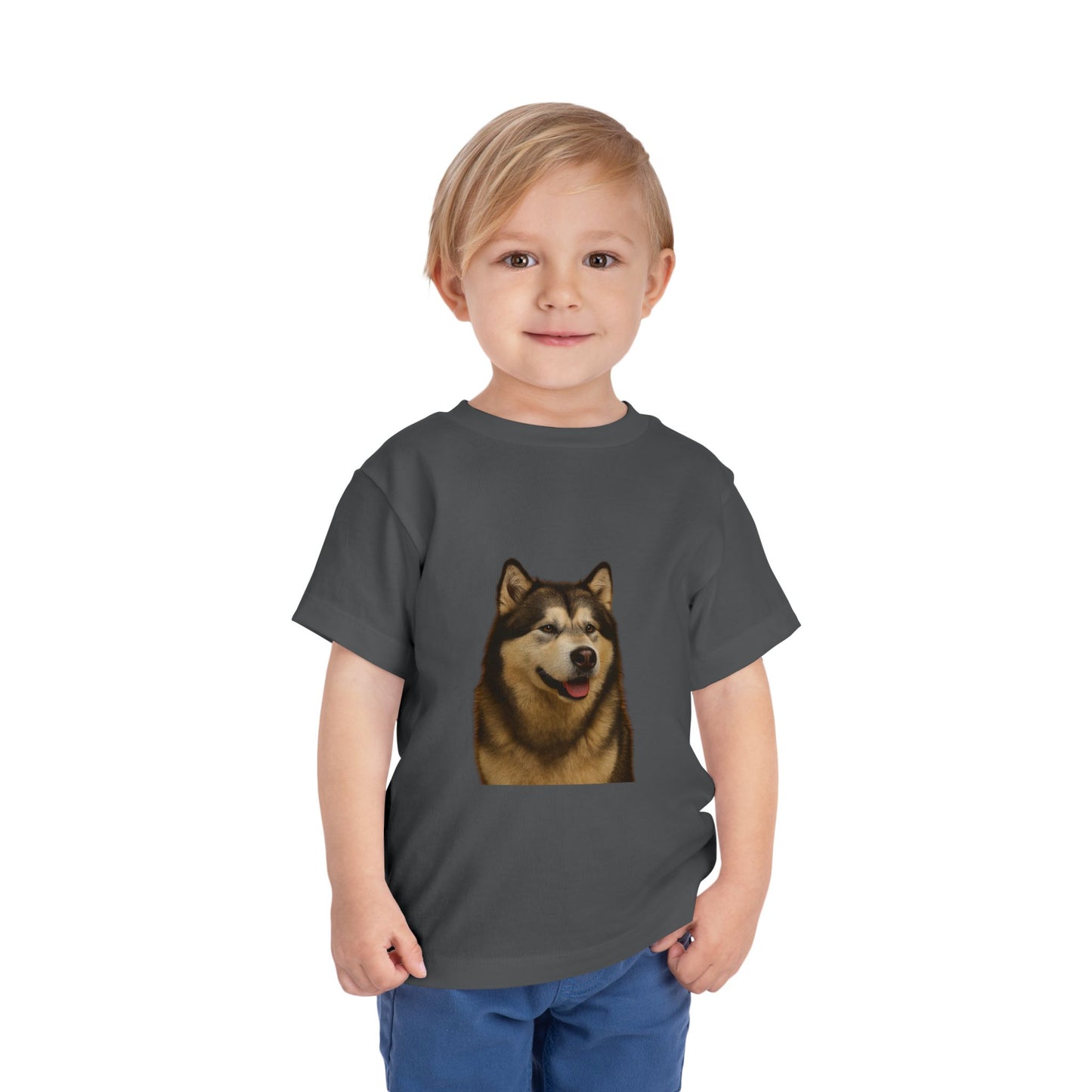 Malamute Head Toddler Unisex Short Sleeve Crewneck Tee