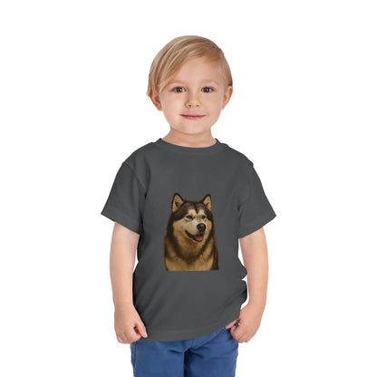 Malamute Head Toddler Unisex Short Sleeve Crewneck Tee