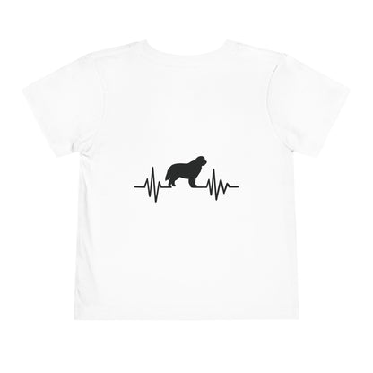 My Heart Beats For Newfies Toddler Unisex Short Sleeve Crewneck Tee