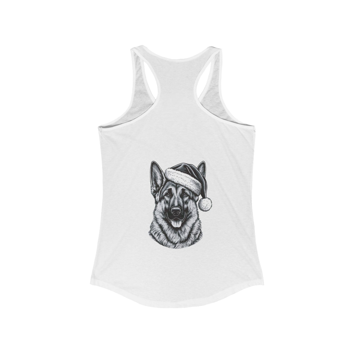 Santa Paws German Shepherd Women's Racerback Tank