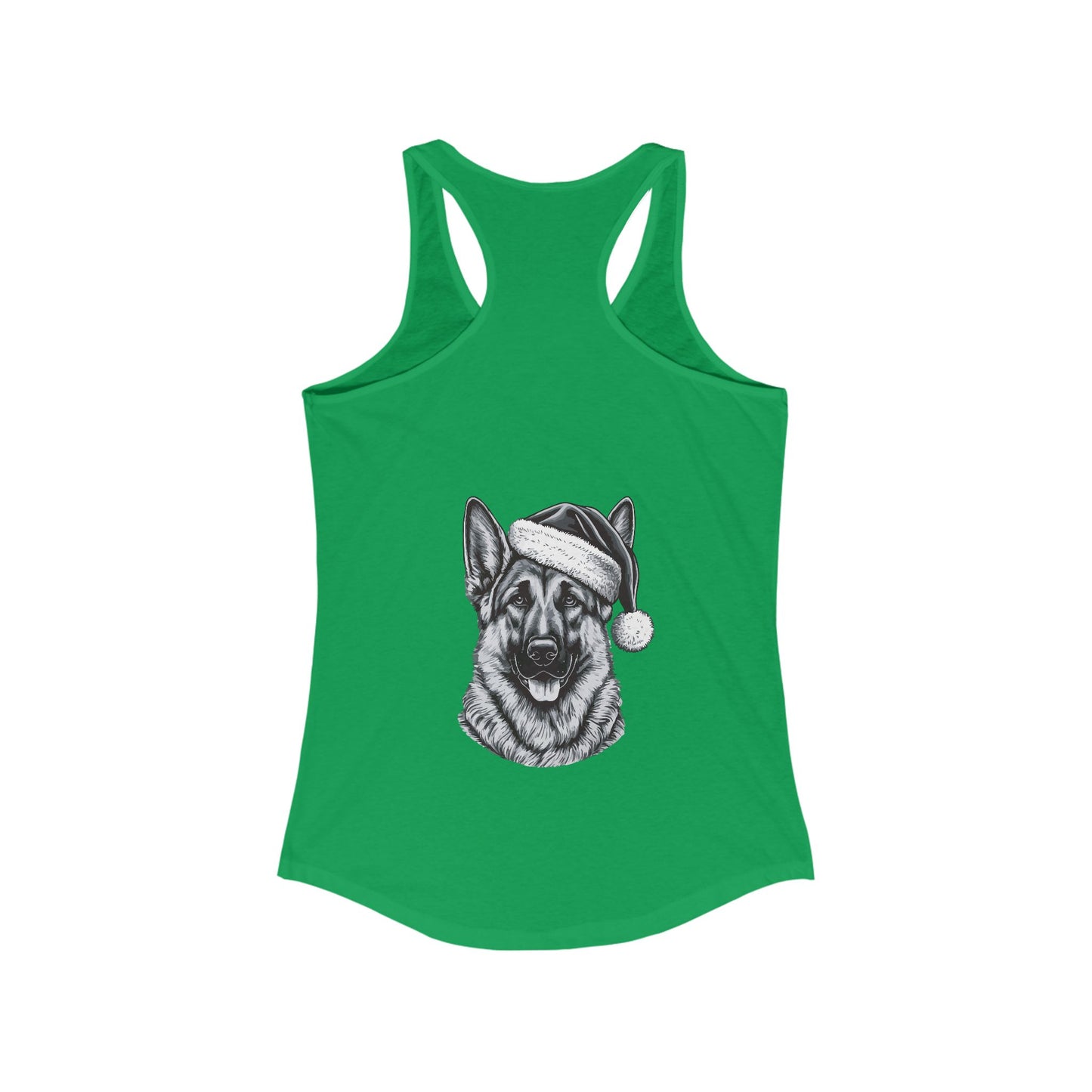 Santa Paws German Shepherd Women's Racerback Tank