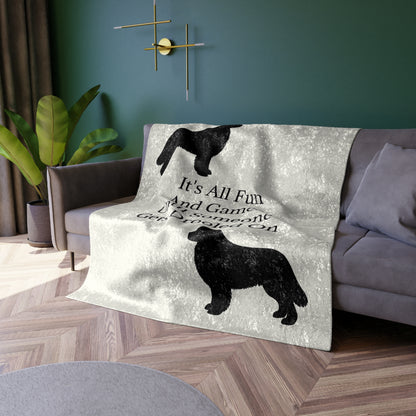 Fun And Games Crushed Velvet Blanket