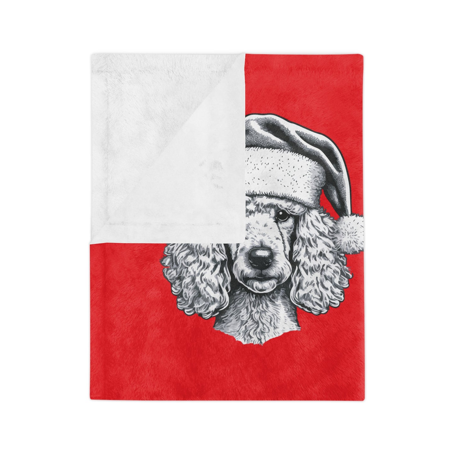 Santa Paws Poodle Velveteen Microfiber Blanket