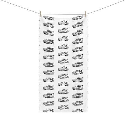 Wheel Lift Tow Truck Mink-Cotton  Beach Towel