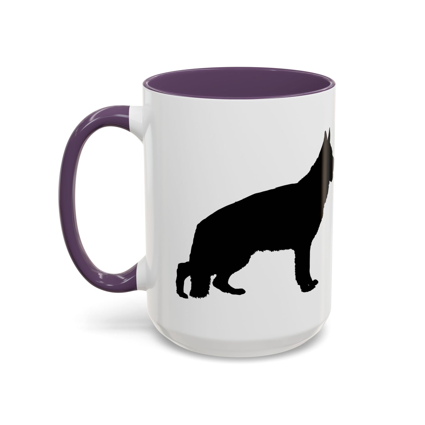 German Shepherd Silhouette 2-Tone Coffee Mug