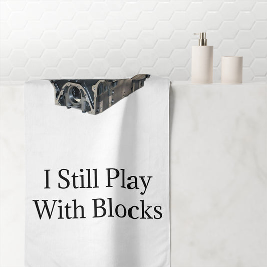 Play With Blocks Mink-Cotton  Beach Towel