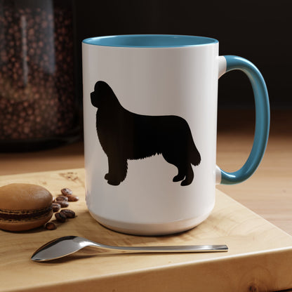Newfie Silhouette 2-Tone Coffee Mug