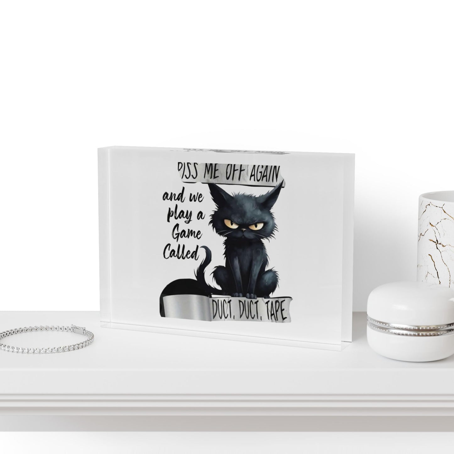 Duct, Duct, Tape Acrylic Photo Block