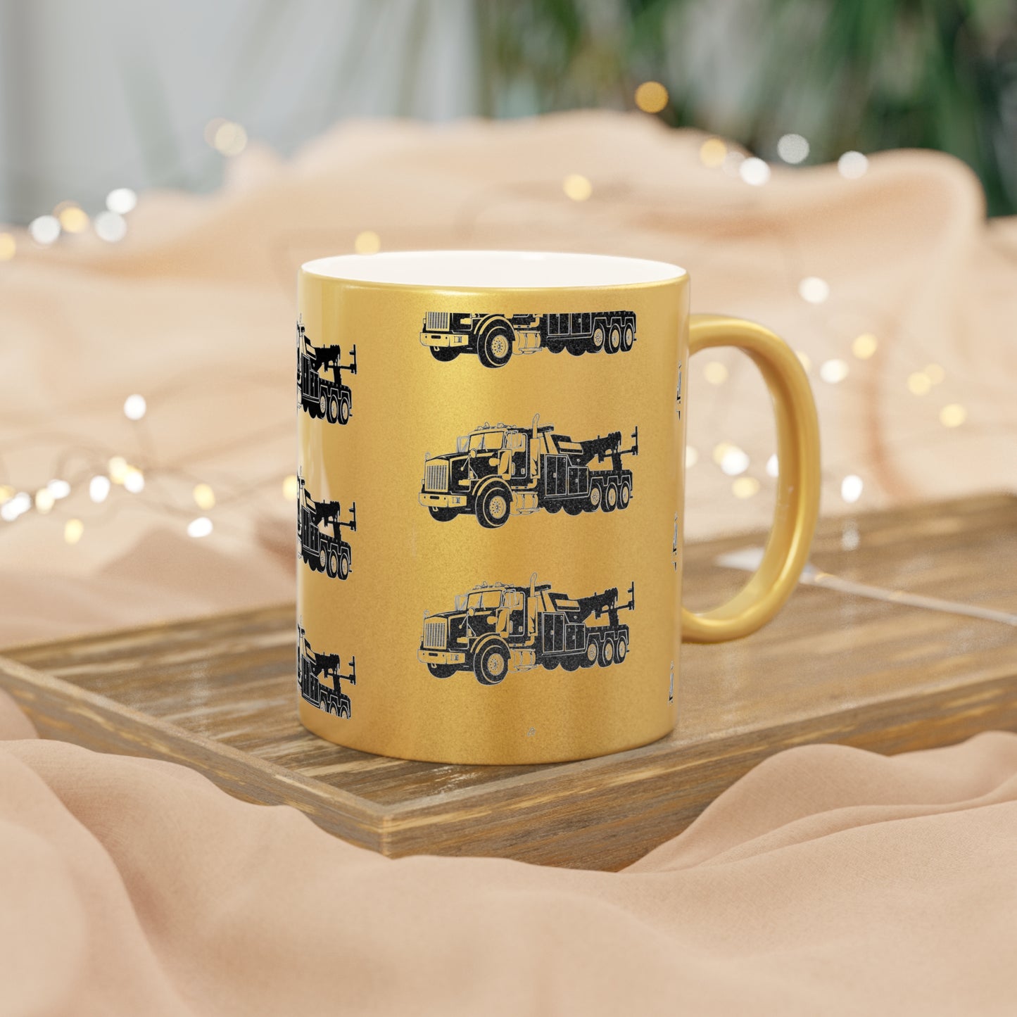 Heavy Tow Truck Metallic Coffee Mug