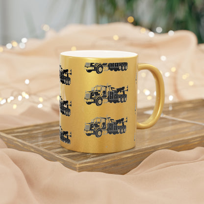 Heavy Tow Truck Metallic Coffee Mug