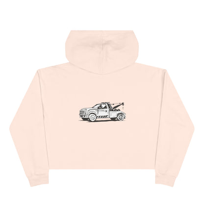 Wheel Lift Tow Truck Women's Crop Hoodie