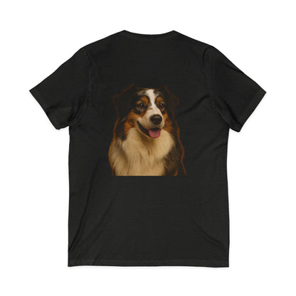 Aussie Head Unisex Short Sleeve V-Neck Tee