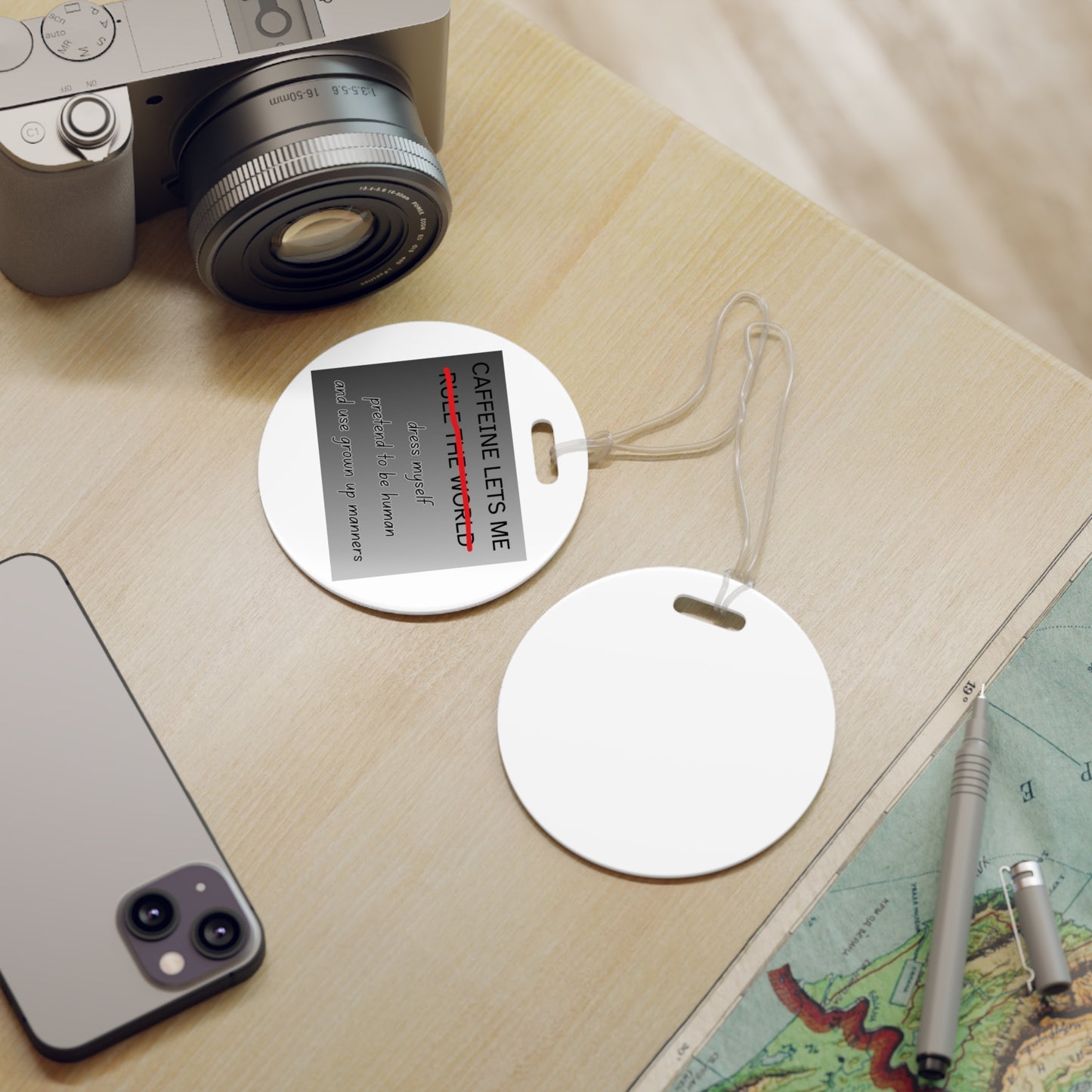 Caffeine Lets Me Luggage Tag