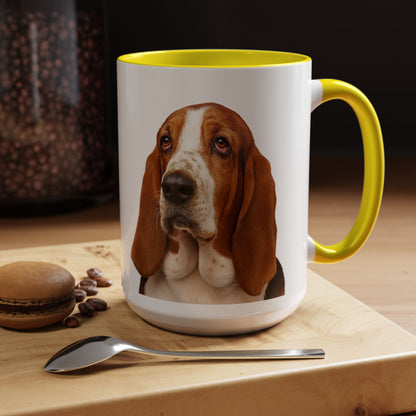 Basset Head 2-Tone Coffee Mug