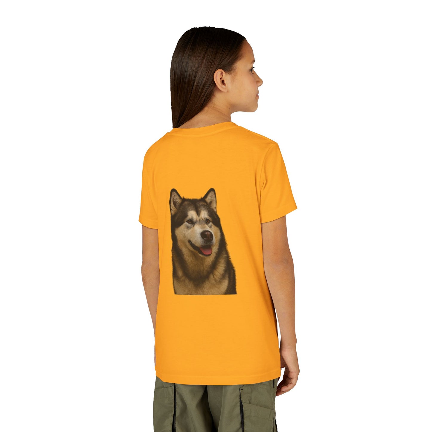 Malamute Head Youth Unisex Short Sleeve Crewneck Tee