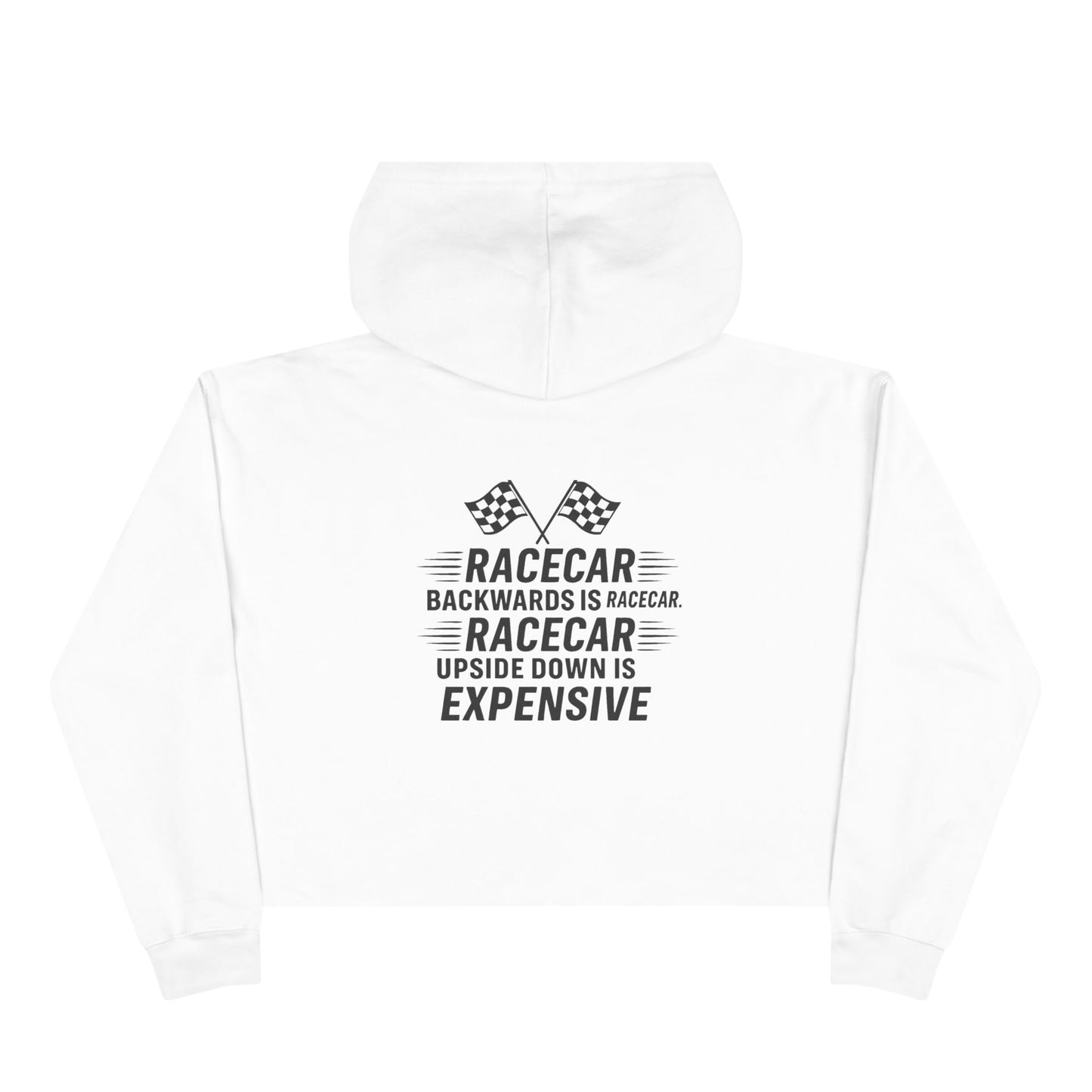 Racecar Backwards Women's Crop Hoodie