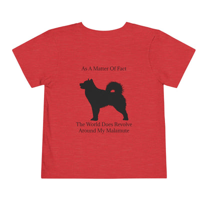Matter Of Fact Malamute Toddler Unisex Short Sleeve Crewneck Tee