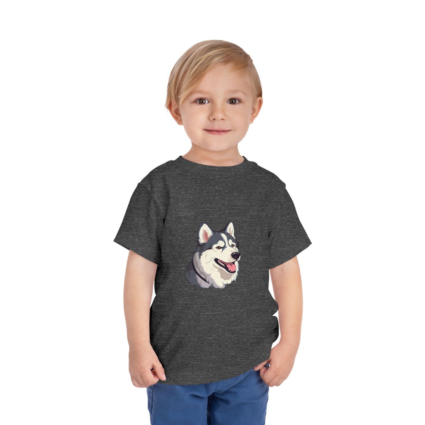 Malamute Head Toddler Unisex Short Sleeve Crewneck Tee